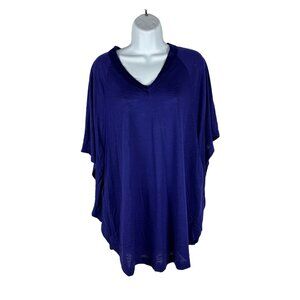 Allen B. By Allen Schwartz Women's Purple V-Neck Batwing Top Size XS